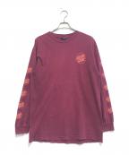 SANTA CRUZサンタクルーズ）の古着「袖プリント長袖Tシャツ」｜レッド