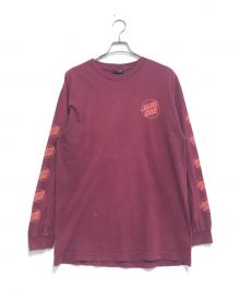 SANTA CRUZ（サンタクルーズ）の古着「袖プリント長袖Tシャツ」｜レッド