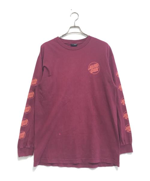 SANTA CRUZ（サンタクルーズ）SANTA CRUZ (サンタクルーズ) 袖プリント長袖Tシャツ レッド サイズ:表記なしの古着・服飾アイテム