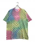 VINTAGEヴィンテージ）の古着「サイケデリック総柄染み込みTシャツ」｜マルチカラー