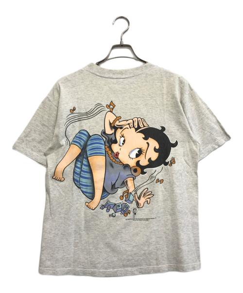 キャラクターTシャツ（キャラクターTシャツ）キャラクターTシャツ (キャラクターTシャツ) 90s・Betty Boop(ベティ・ブープ) キャラクターTシャツ グレー サイズ:Mの古着・服飾アイテム