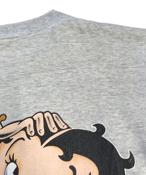 キャラクターTシャツ（キャラクターTシャツ）キャラクターTシャツ (キャラクターTシャツ) 90s・Betty Boop(ベティ・ブープ) キャラクターTシャツ グレー サイズ:Mの古着・服飾アイテム