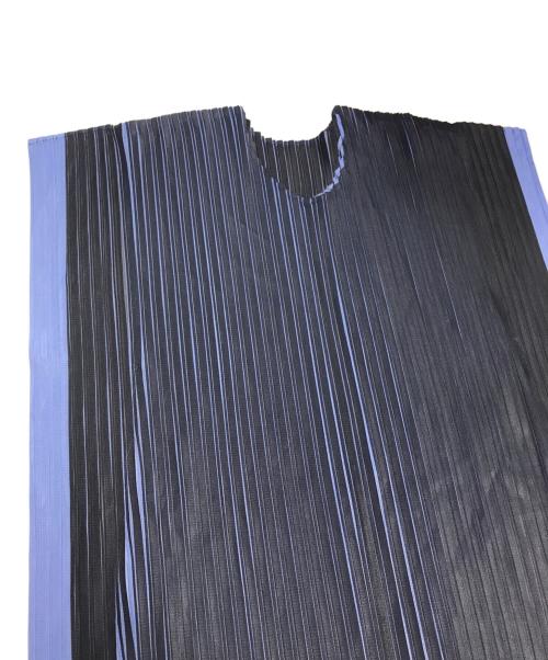 PLEATS PLEASE（プリーツプリーズ）PLEATS PLEASE (プリーツプリーズ) ノースリーブプリーツカットソー ブルー サイズ:3の古着・服飾アイテム