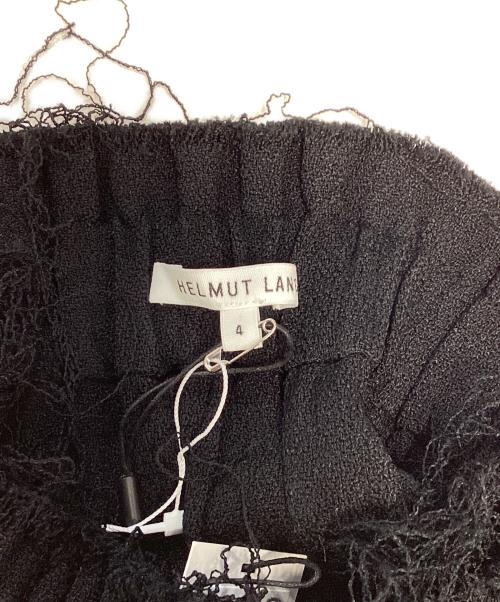 HELMUT LANG（ヘルムートラング）HELMUT LANG (ヘルムートラング) Nubby Viscose Ruched Black Skirt ブラック サイズ:4の古着・服飾アイテム