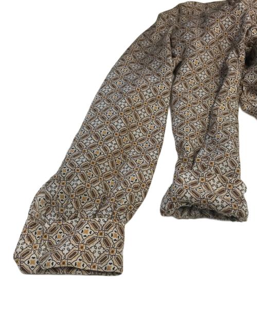 CELINE（セリーヌ）CELINE (セリーヌ) 総柄ボウタイワンピース ブラウン サイズ:44の古着・服飾アイテム