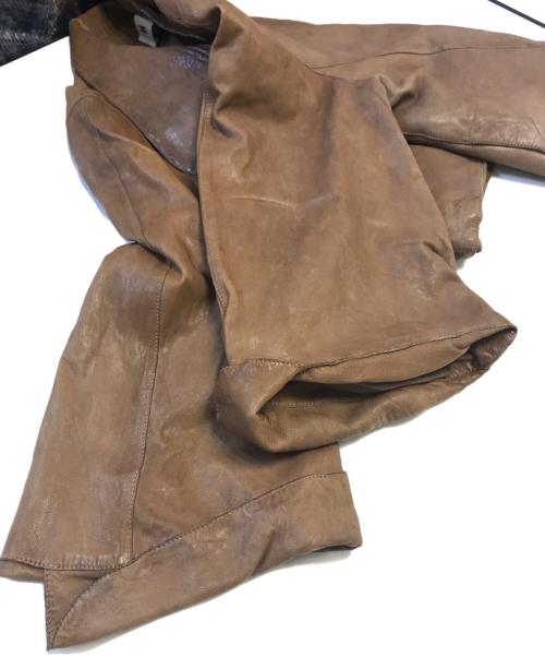 MARNI（マルニ）MARNI (マルニ) 短丈ラムレザージャケット ブラウン サイズ:38の古着・服飾アイテム