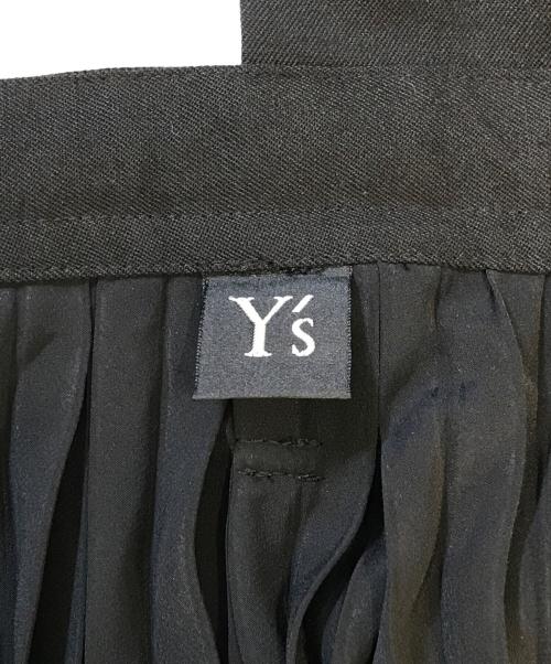 Y's（ワイズ）Y's (ワイズ) 切替ラップスカート ブラック サイズ:2の古着・服飾アイテム
