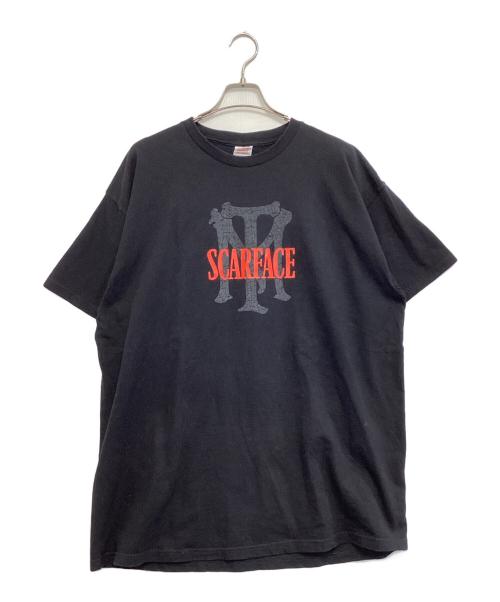 ムービーTシャツ（ムービーTシャツ）ムービーTシャツ (ムービーTシャツ) SCARFACE(スカーフェイス) プリントTシャツ ブラック サイズ:2XLの古着・服飾アイテム