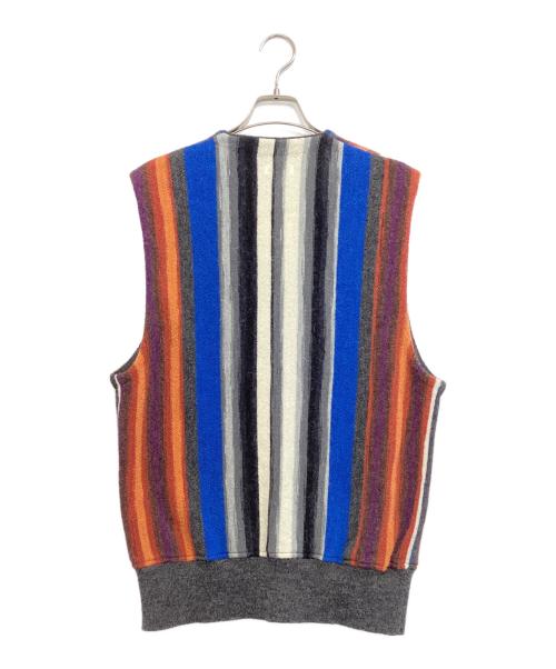 Coohem（コーヘン）Coohem (コーヘン) MULTI STRIPE KNIT VEST マルチカラー サイズ:Lの古着・服飾アイテム