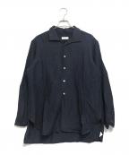 Aquellos Ojos Verdesアケヨス オホス ヴェルデス）の古着「コットンリネンシャツ」｜ネイビー