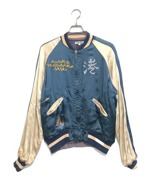 I'm from JAPAN（アイムフロムジャパン）I'm from JAPAN (アイムフロムジャパン) Hollywood Ranch Market (ハリウッドランチマーケッド) スカジャン ブルー×パープル サイズ:Sの古着・服飾アイテム