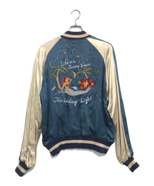 I'm from JAPAN（アイムフロムジャパン）I'm from JAPAN (アイムフロムジャパン) Hollywood Ranch Market (ハリウッドランチマーケッド) スカジャン ブルー×パープル サイズ:Sの古着・服飾アイテム