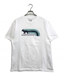 maison kitsune（メゾンキツネ）の古着「フラッシュフォックスコンフォートTシャツ」｜ホワイト