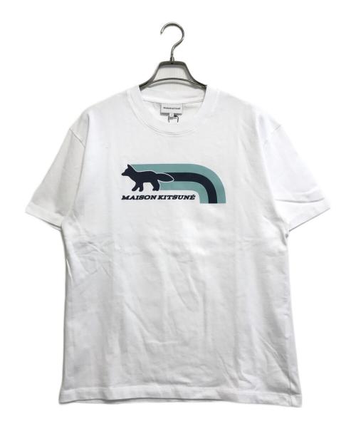 maison kitsune（メゾンキツネ）maison kitsune (メゾンキツネ) フラッシュフォックスコンフォートTシャツ ホワイト サイズ:Sの古着・服飾アイテム