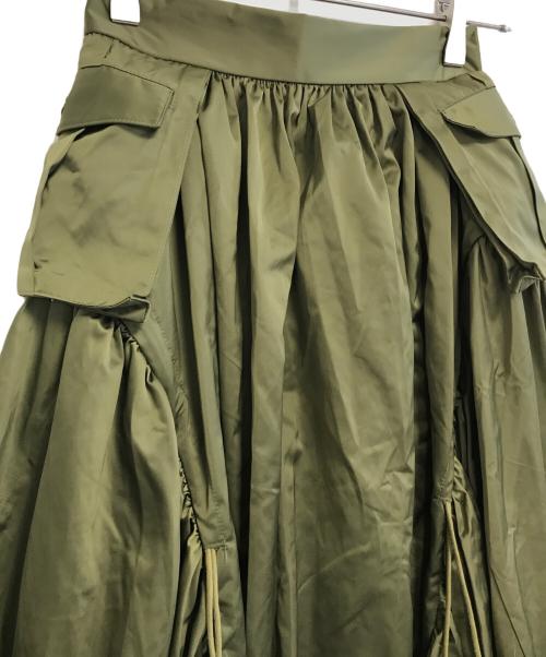 POPPY（ポピー）POPPY (ポピー) リボンカーゴスカート オリーブ サイズ:Lの古着・服飾アイテム