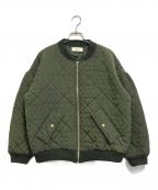 POPPYポピー）の古着「フラワーキルティングブルゾン」｜オリーブ