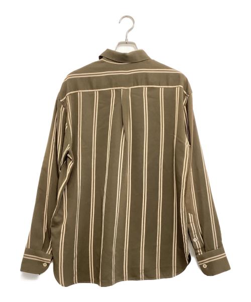 PT TORINO（ピーティートリノ）PT TORINO (ピーティートリノ) Striped Long Sleeve Shirt オリーブ サイズ:40 未使用品の古着・服飾アイテム