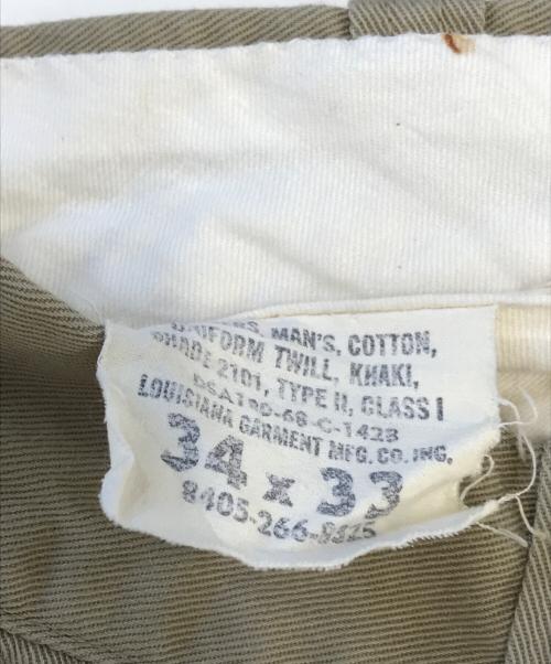 VINTAGE MILITARY（ヴィンテージ ミリタリー）VINTAGE MILITARY (ヴィンテージ ミリタリー) US ARMY チノパン ベージュ サイズ:W34×L33の古着・服飾アイテム
