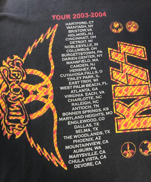 バンドTシャツ（バンドTシャツ）バンドTシャツ (バンドTシャツ) 00s KISS(キス)・AEROSMITH(エアロスミス) バンドTシャツ ブラック サイズ:XLの古着・服飾アイテム