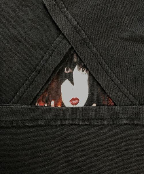 バンドTシャツ（バンドTシャツ）バンドTシャツ (バンドTシャツ) 90s KISS(キス) バンドTシャツ ブラック サイズ:Lの古着・服飾アイテム