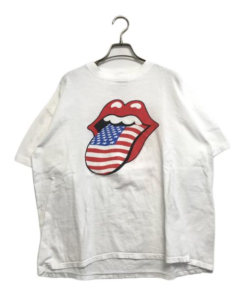 バンドTシャツ（バンドTシャツ）バンドTシャツ (バンドTシャツ) 90s THE ROLLONG STONES(ザ・ローリングストーンズ) バンドTシャツ ホワイト サイズ:XLの古着・服飾アイテム