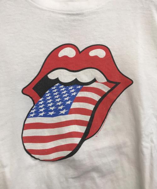 バンドTシャツ（バンドTシャツ）バンドTシャツ (バンドTシャツ) 90s THE ROLLONG STONES(ザ・ローリングストーンズ) バンドTシャツ ホワイト サイズ:XLの古着・服飾アイテム