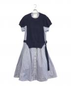 sacaiサカイ）の古着「Cotton Knit Dress」｜ネイビー