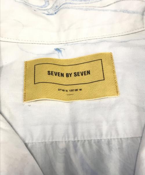 seven by seven（セブンバイセブン）seven by seven (セブンバイセブン) 総柄シャツ スカイブルー サイズ:Mの古着・服飾アイテム