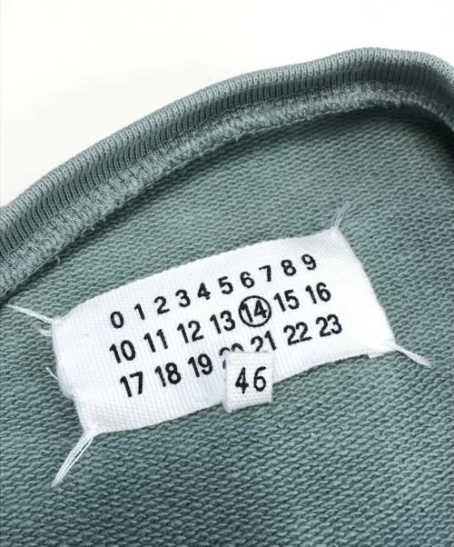 Maison Margiela（メゾンマルジェラ）Maison Margiela (メゾンマルジェラ) レザーエルボーパッチスウェットシャツ スカイブルー サイズ:SIZE 46の古着・服飾アイテム