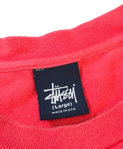 stussy（ステューシー）stussy (ステューシー) プリントTシャツ レッド サイズ:Lの古着・服飾アイテム