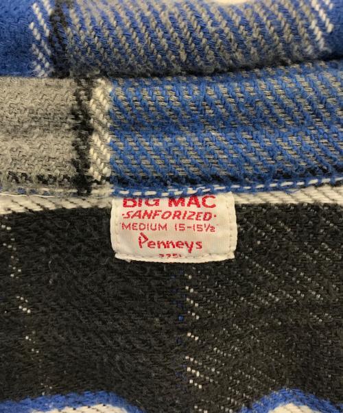 big mac（ビッグマック）big mac (ビッグマック) ヘビーフランネルシャツ ブルー サイズ:MEDIUMの古着・服飾アイテム
