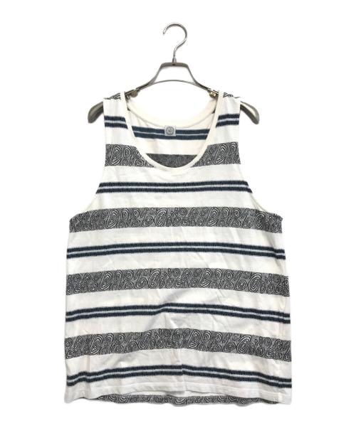 The Duffer N Nephew（ザ・ダファー・アンド・ネフューズ）The Duffer N Nephew (ザ・ダファー・アンド・ネフューズ) ボーダーコットンタンクトップ ホワイト サイズ:Sの古着・服飾アイテム