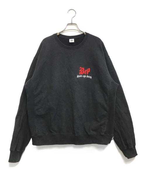 BlackEyePatch（ブラックアイパッチ）BlackEyePatch (ブラックアイパッチ) THUG’ S HARMONY CREW SWEAT ブラック サイズ:Lの古着・服飾アイテム