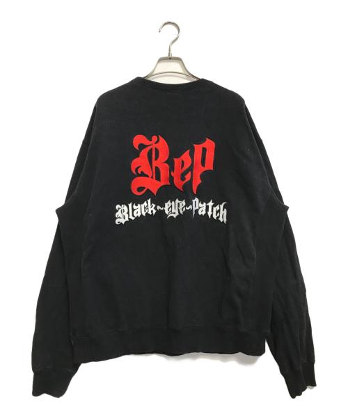 BlackEyePatch（ブラックアイパッチ）BlackEyePatch (ブラックアイパッチ) THUG’ S HARMONY CREW SWEAT ブラック サイズ:Lの古着・服飾アイテム