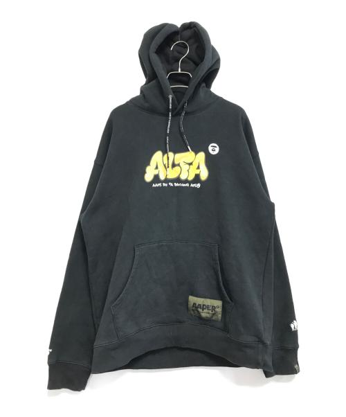 Aape BY A BATHING APE（エーエイプ バイ アベイシングエイプ）Aape BY A BATHING APE (エーエイプ バイ アベイシングエイプ) AAPE THEME HOODIE ブラック サイズ:XLの古着・服飾アイテム