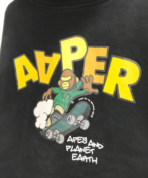 Aape BY A BATHING APE（エーエイプ バイ アベイシングエイプ）Aape BY A BATHING APE (エーエイプ バイ アベイシングエイプ) AAPE THEME HOODIE ブラック サイズ:XLの古着・服飾アイテム