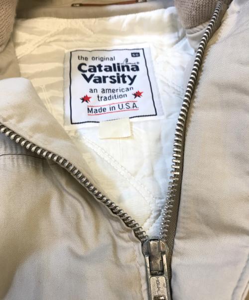 Catalina Varsity（カタリナバーシティ）Catalina Varsity (カタリナバーシティ) 中綿ダービージャケット ベージュ サイズ:50の古着・服飾アイテム