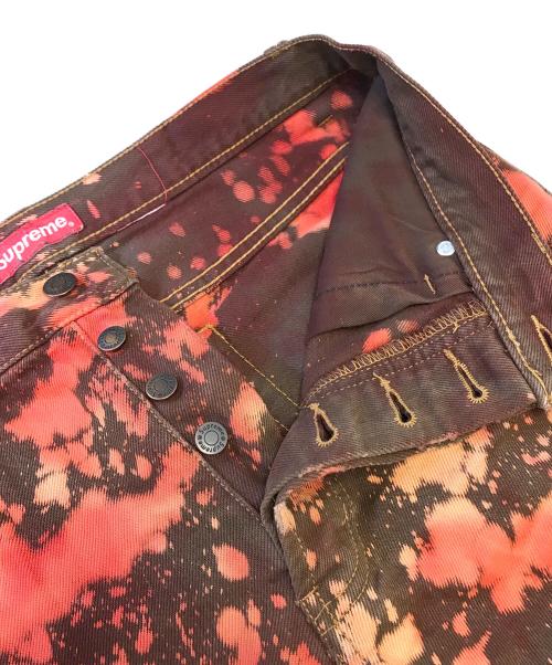 SUPREME（シュプリーム）SUPREME (シュプリーム) Regular jean bleached red レッド サイズ:30の古着・服飾アイテム