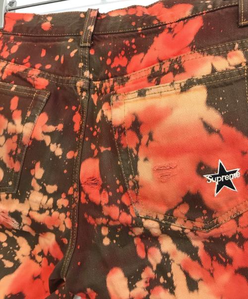SUPREME（シュプリーム）SUPREME (シュプリーム) Regular jean bleached red レッド サイズ:30の古着・服飾アイテム