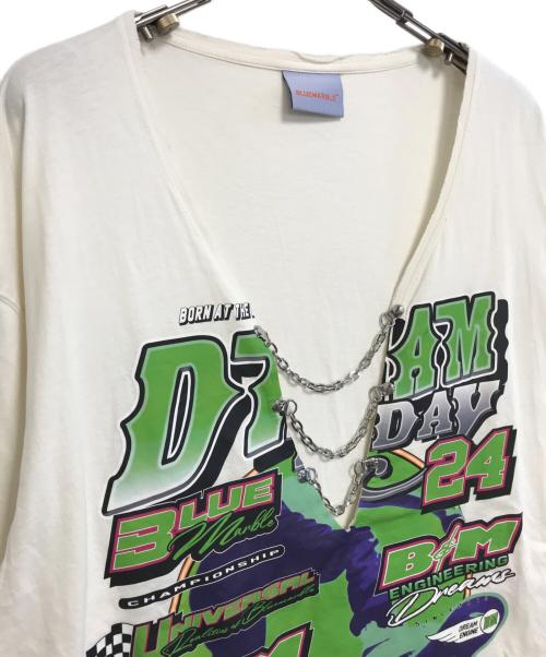 BLUEMARBLE（ブルーマーブル）BLUEMARBLE (ブルーマーブル) Moto print vneck sleeveles ホワイト サイズ:Mの古着・服飾アイテム