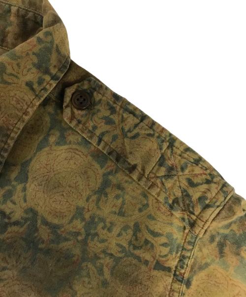 POLO RALPH LAUREN（ポロ・ラルフローレン）POLO RALPH LAUREN (ポロ・ラルフローレン) エポレット付総柄シャツ ブラウン サイズ:Sの古着・服飾アイテム