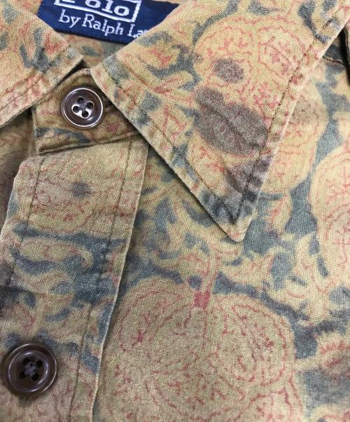 POLO RALPH LAUREN（ポロ・ラルフローレン）POLO RALPH LAUREN (ポロ・ラルフローレン) エポレット付総柄シャツ ブラウン サイズ:Sの古着・服飾アイテム