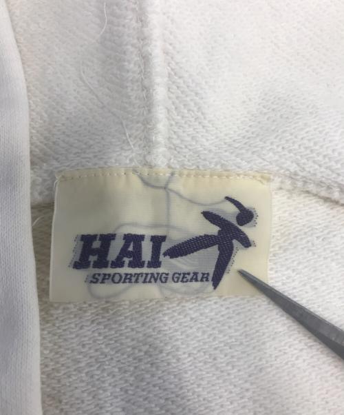 HAI SPORTING GEAR（ハイスポーツギア）HAI SPORTING GEAR (ハイスポーツギア) ジップパーカー ホワイト サイズ:表記なしの古着・服飾アイテム