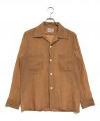 Brewsierブリュースター）の古着「シアサッカーシャツ」｜カーキ