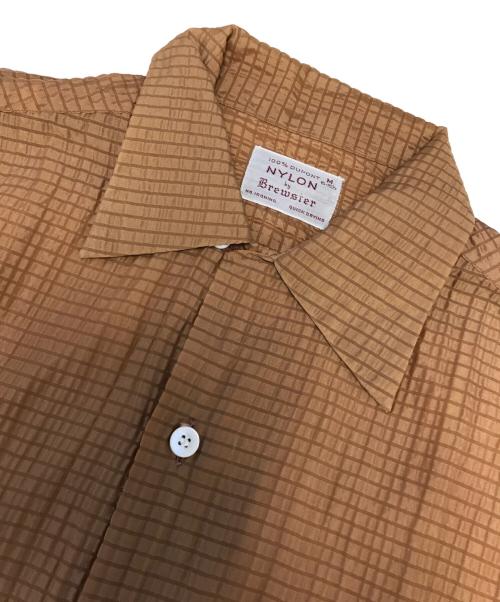 Brewsier（ブリュースター）Brewsier (ブリュースター) シアサッカーシャツ カーキ サイズ:Mの古着・服飾アイテム