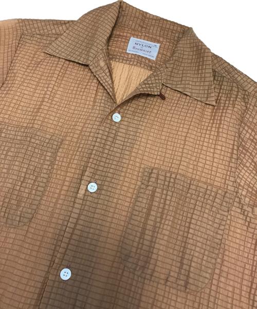 Brewsier（ブリュースター）Brewsier (ブリュースター) シアサッカーシャツ カーキ サイズ:Mの古着・服飾アイテム