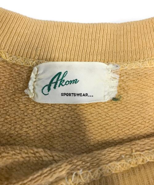 akom（アコム）akom (アコム) 半袖スウェット ブラウン×ベージュ サイズ:表記なしの古着・服飾アイテム