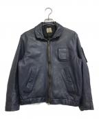 VINTAGEヴィンテージ）の古着「パイロットレザージャケット」｜ブルー