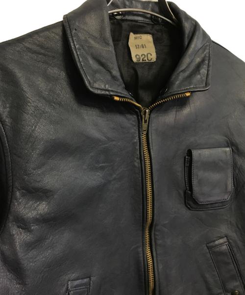 VINTAGE（ヴィンテージ）VINTAGE (ユーズド) パイロットレザージャケット ブルー サイズ:92Cの古着・服飾アイテム