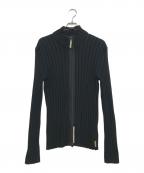 ARMANI JEANSアルマーニジーンズ）の古着「ジップアップニット」｜ブラック